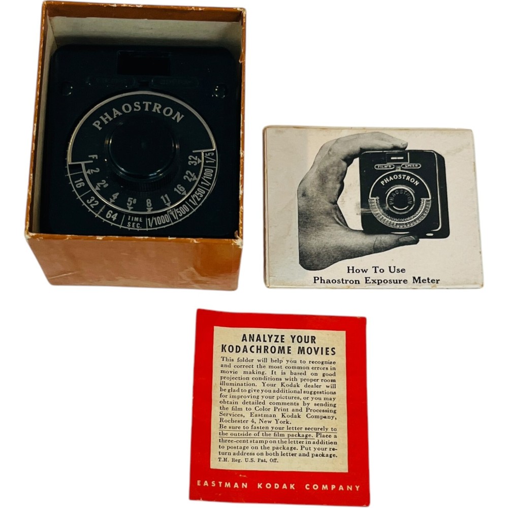 Phaostron Model B Light Meter in Box - Vintage