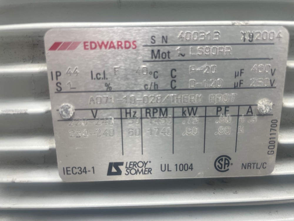 EDWARDS E2M30 DUAL STAGE ROTARY VANE VACUUM PUMP