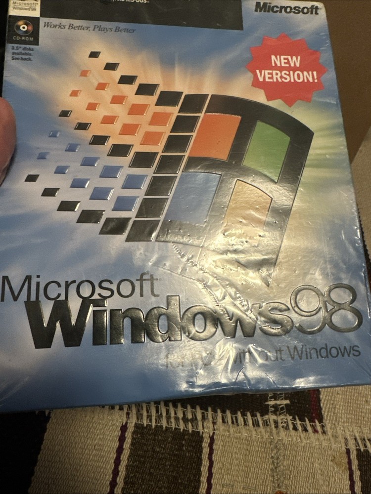 Microsoft Windows 98 New Version (Sealed Retail Box) - First Edition READ