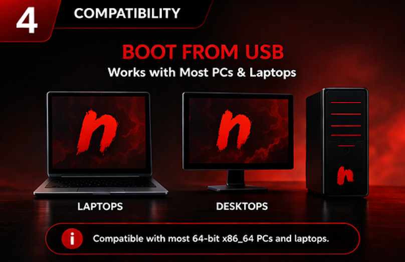 Nobara OS USB Bootable Flash Drive 64 Bit Linux Live Gaming Installer Latest