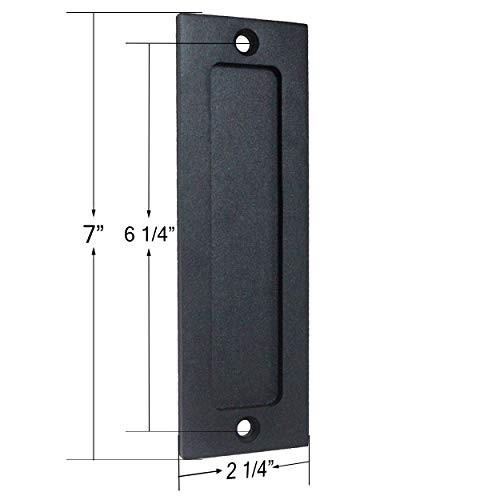 7” Barn Door Handle Finger Pull Set in | Heavy Duty Modern Simple 1 Black