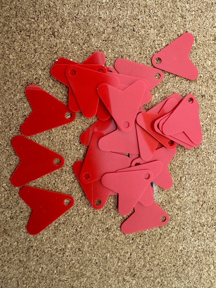 LURE TAIL ATTRACTOR BLADES LURE MAKING, SAMPLE PACK - HIGH VIS RED LARGE SIZE