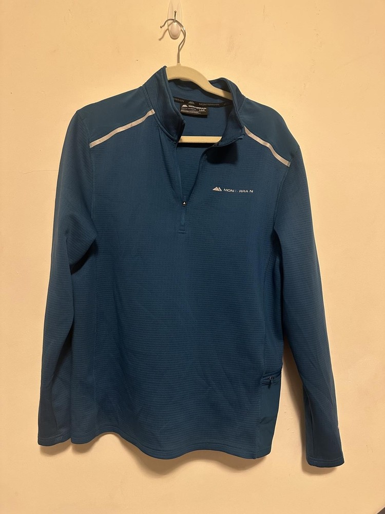 Monterrain Mountain Exploration Blue Long Sleeve Pullover L