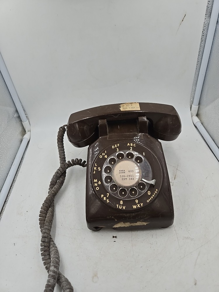 Vintage Brown ROTARY PHONE from  BELL 603 Area Code