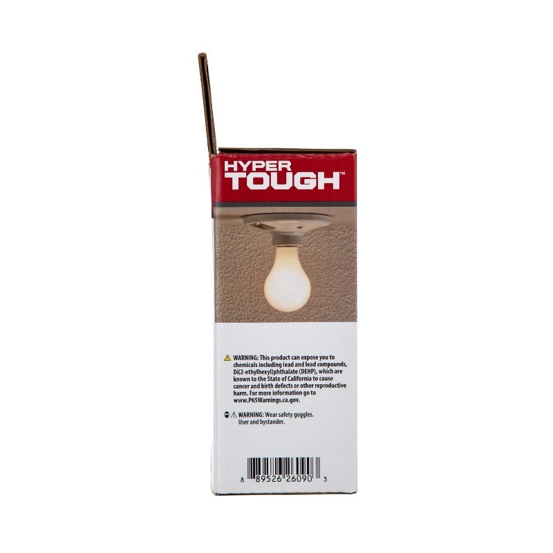 Hyper Tough White Base Porcelain Light Bulb Socket TD35078G, 1-PC