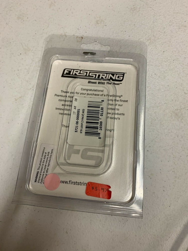 First String Premium Archery Accessory String Loop 3 Pack Red