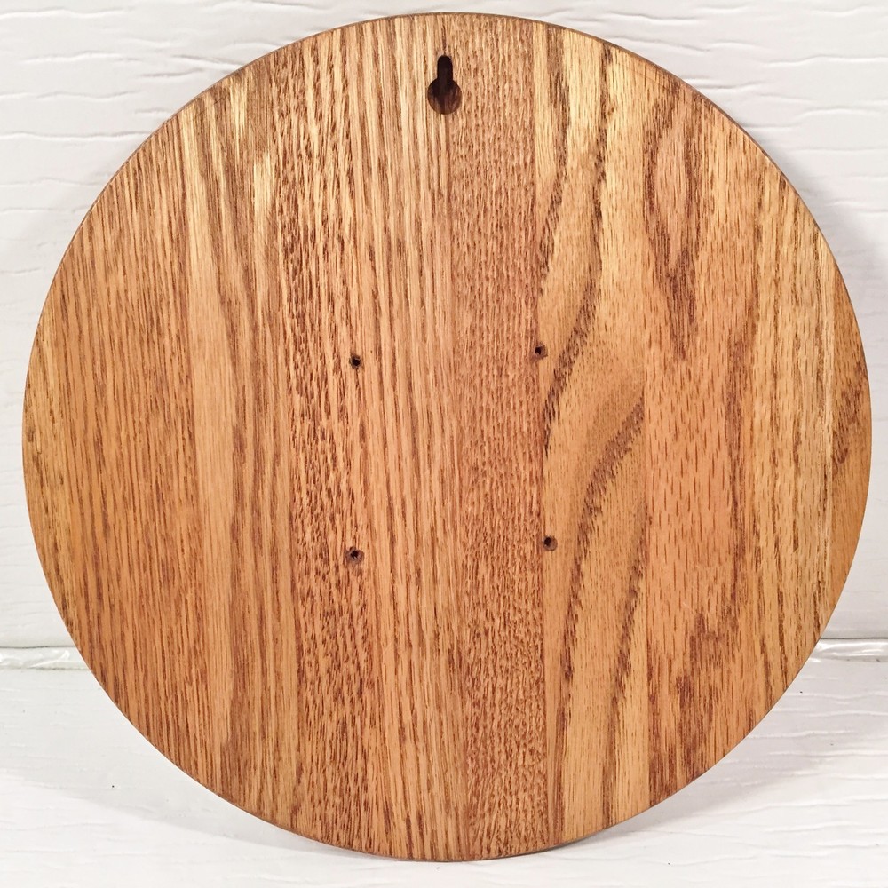 Etched Sandstone Mounted on Round Wooden Plaque