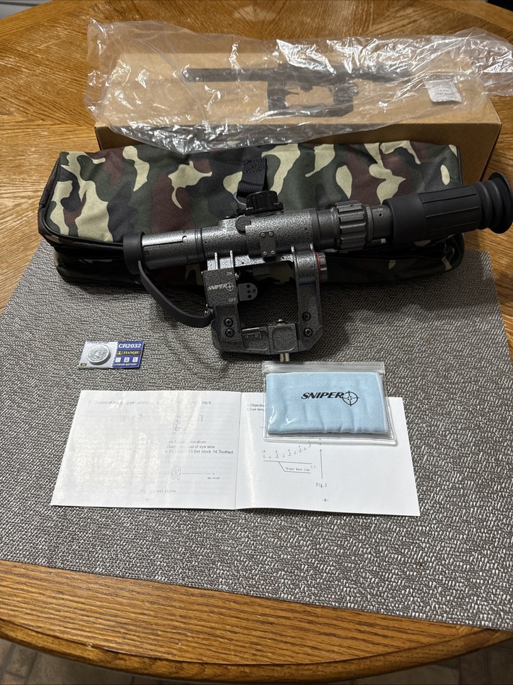 SVD 3-9X24 Rifle Scope with IR Illumination Front Clip Mount