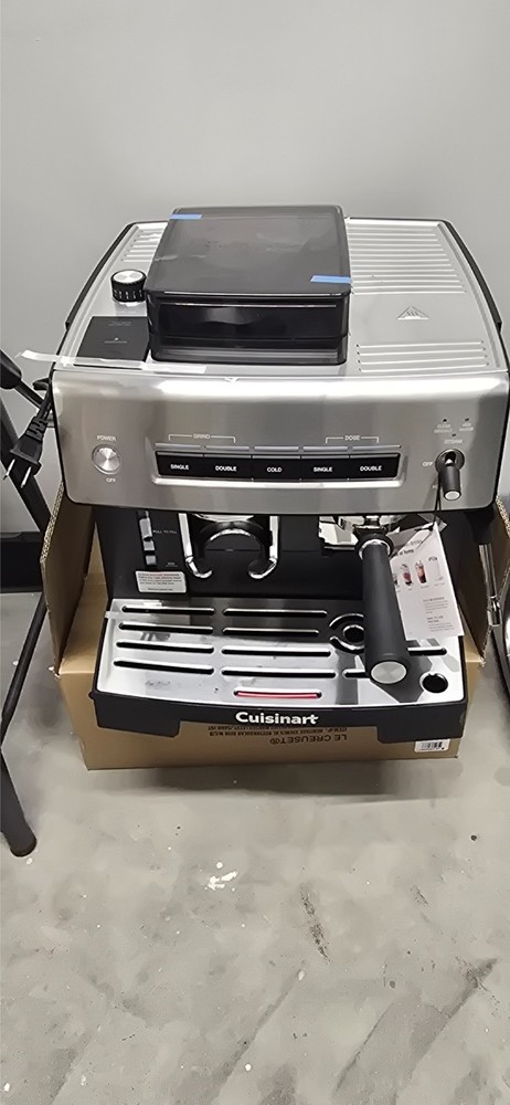 Cuisinart Brew and Grind 12-Cup Espresso Machine, Black/Silver
