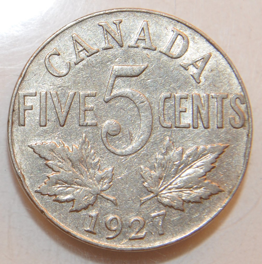 1927 Canada five cent