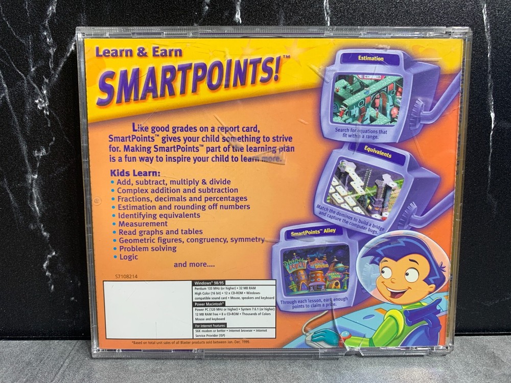 Math Blaster: Total Math Solution - 300 Lessons - Ages 8 To 9 - Smartpoints 2000