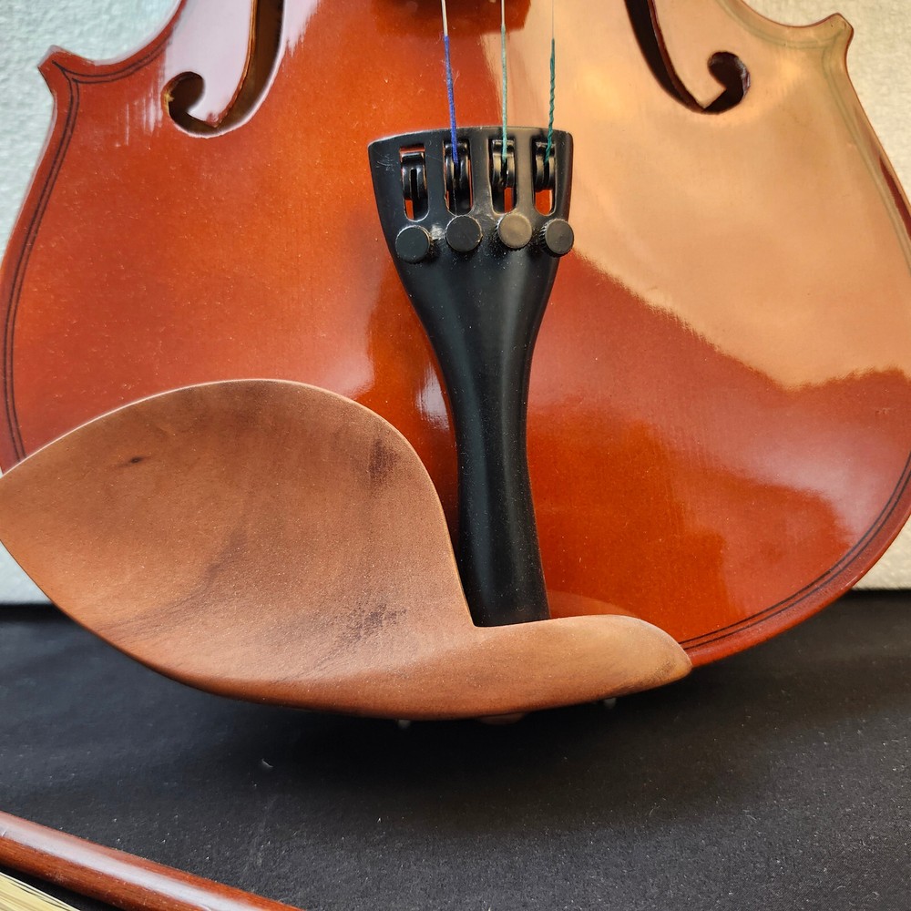 Student Violin w/ Case Bow Rosin String Cheek Rest 4/4 Size