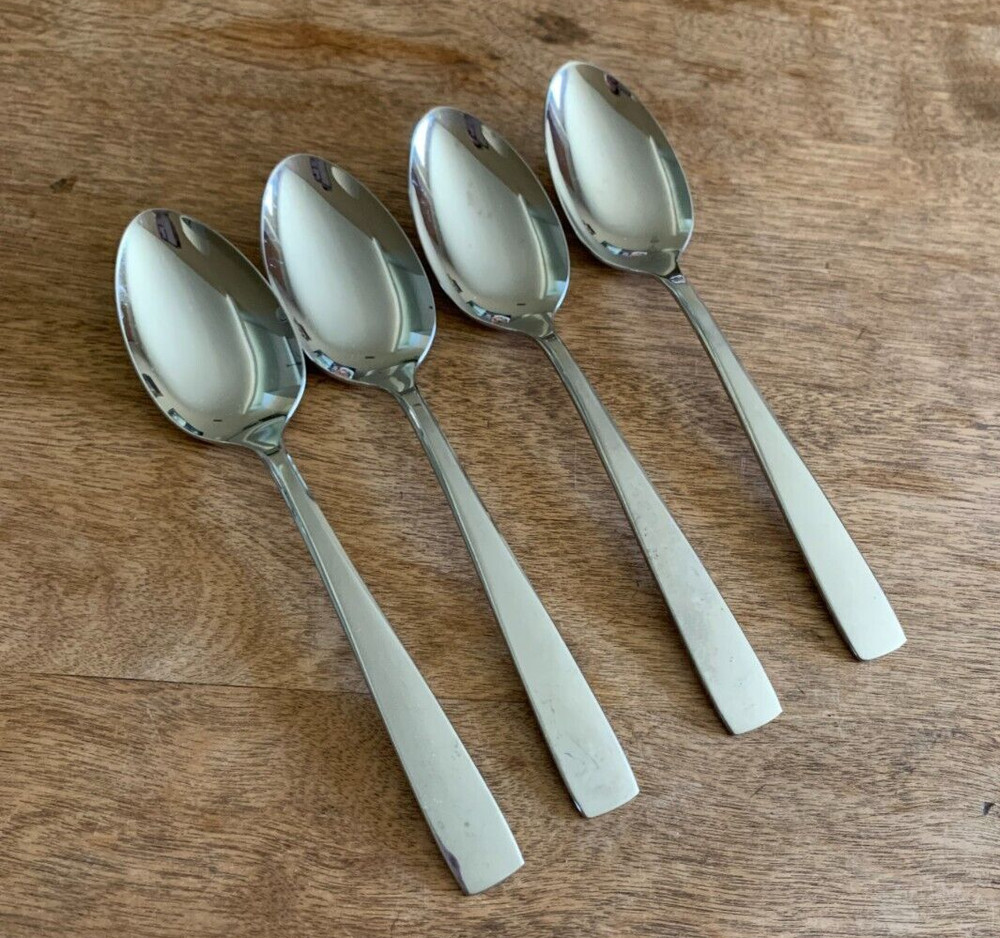 4 Teaspoon Spoon DCS1 Duchess Stainless Glossy Plain Square Tip