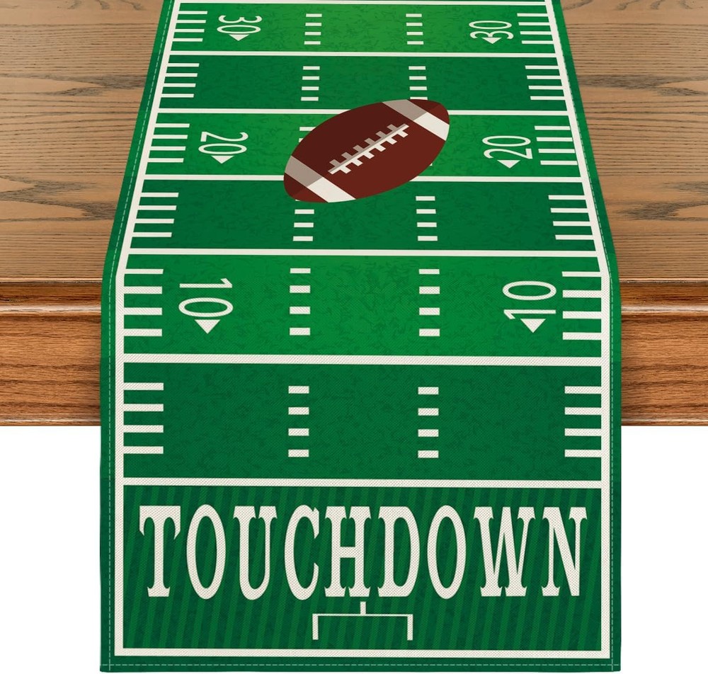 Artoid Mode Touch Down American 13" x 120", Table Runner, Green