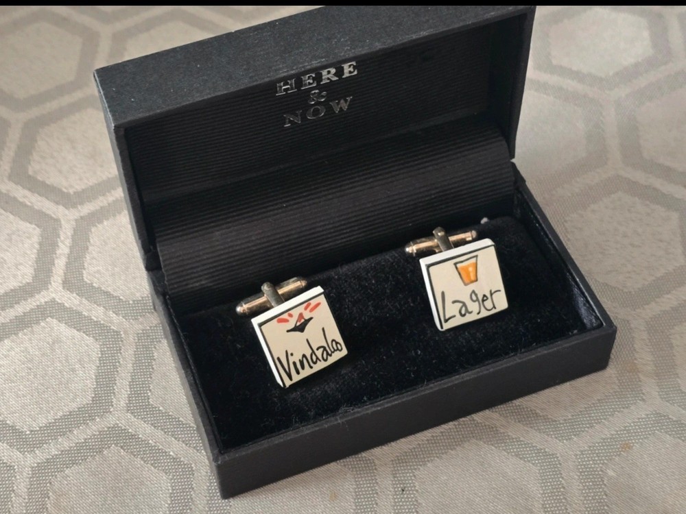 Boxed Cufflinks  - Lager & Vindaloo