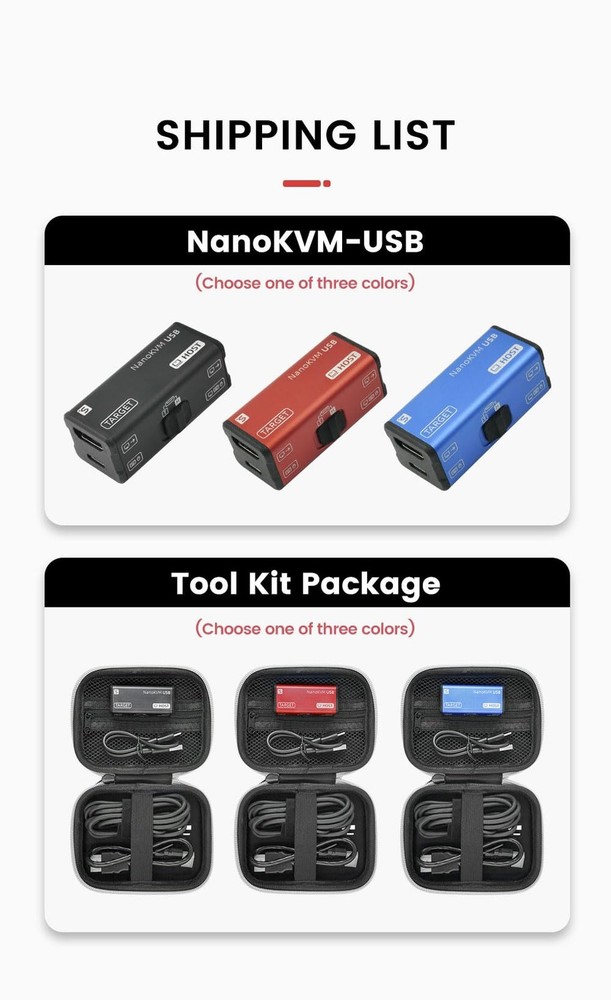 Sipeed NanoKVM-USB Operations Maintenance Server Tool Kit, Multi-Device Colla...