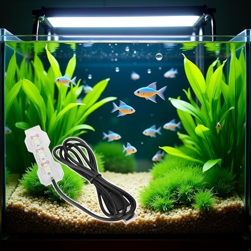 Blue Light Small Aquarium Led Light, Multicolor Led Fish Tank Light for