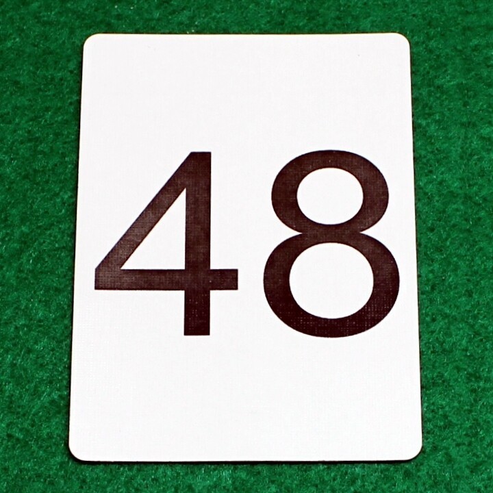 Number 48, Bicycle Printed Gaff Card, Blue