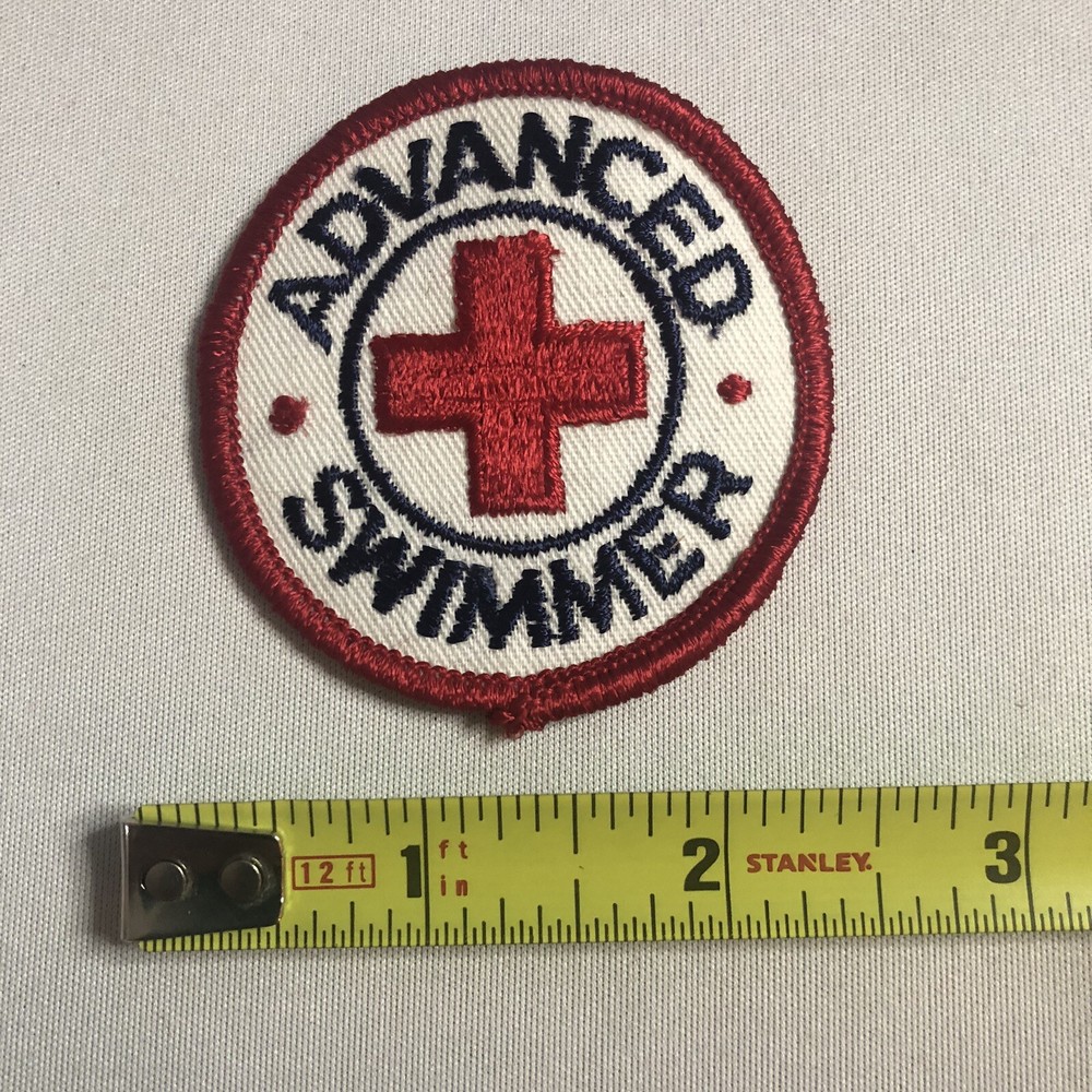 Vintage Advanced Swimmer American Red Cross Patch Round 2" ARC