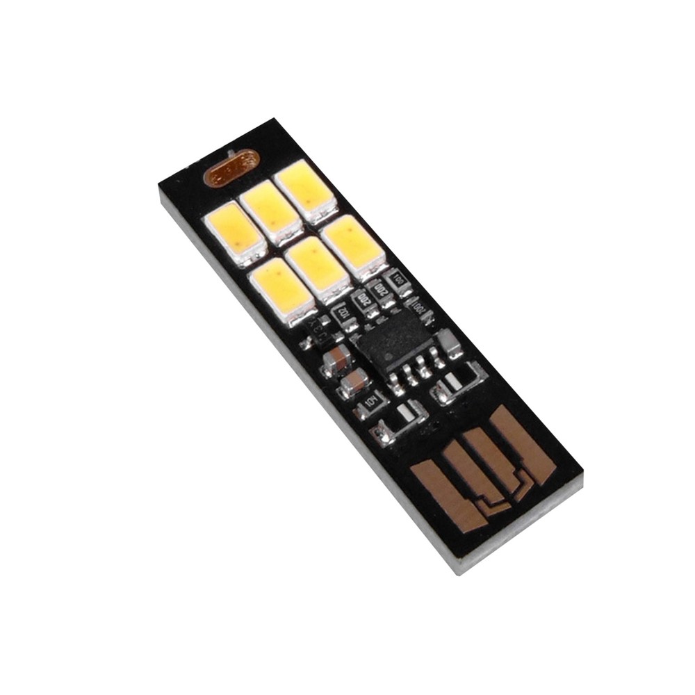 Mini Warm White 5V USB 6-LED Night Light Dimmable Touch Panel Swtich Light aa