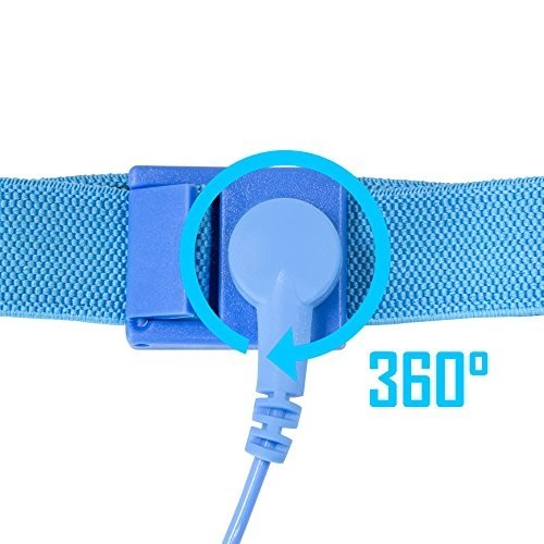 Adjustable Anti-Static Wrist Strap 5 Pack - ESD Grounding Band for PC & Electron