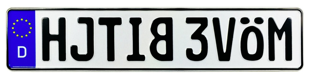Move Bitch German License Plate