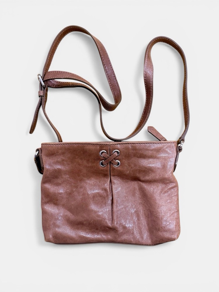 Cole Haan Brown Shoulder Bag Zip Closure Adjustable Strap Inner Pockets