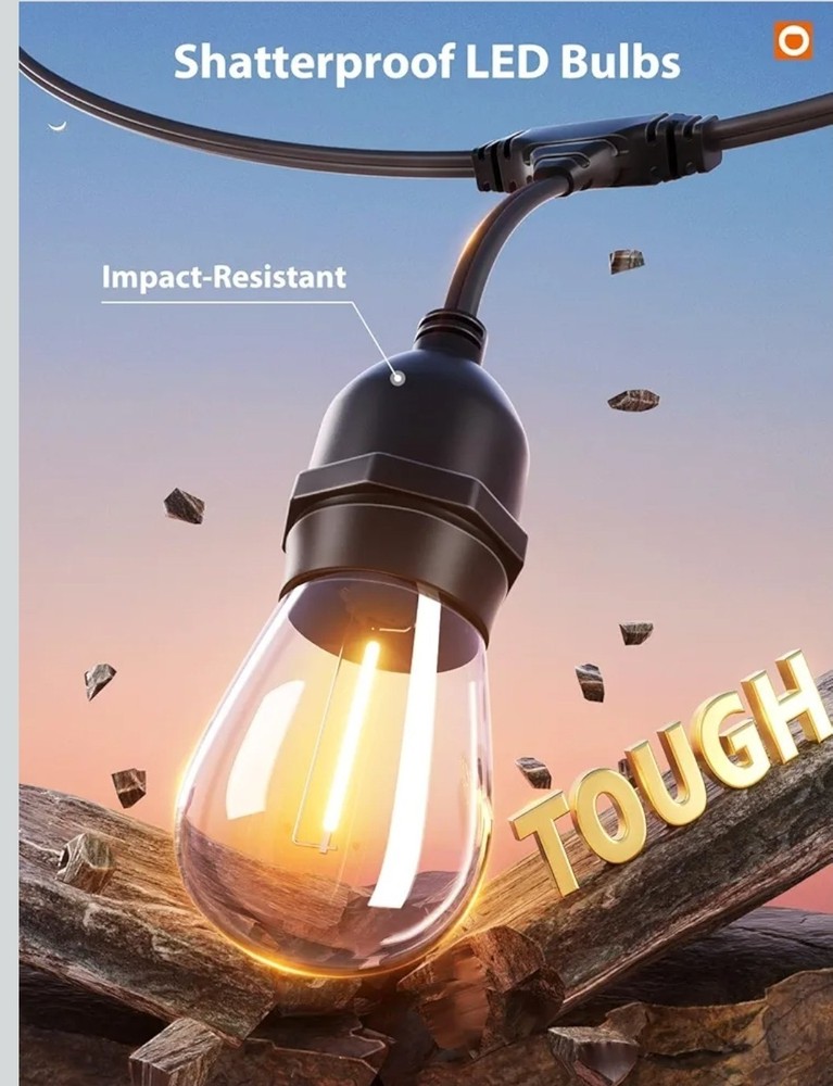 Addlon 48 ft LED Weatherproof String Lights