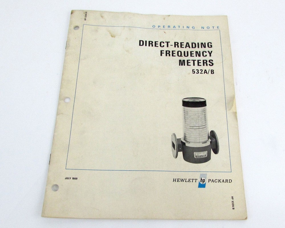 H/P 532A/B Direct Reading Frequency Meters Operating Note