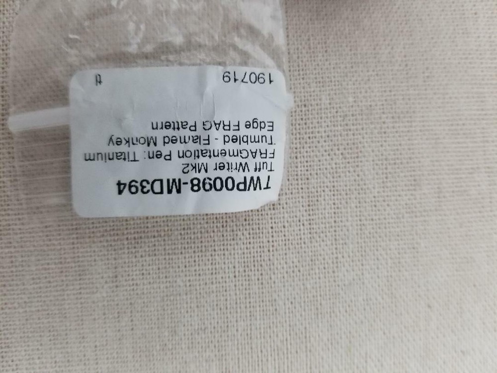 FLAMED MONKEY EDGE PATTERN TUFF WRITER FRAGMENTATION TITANIUM PEN