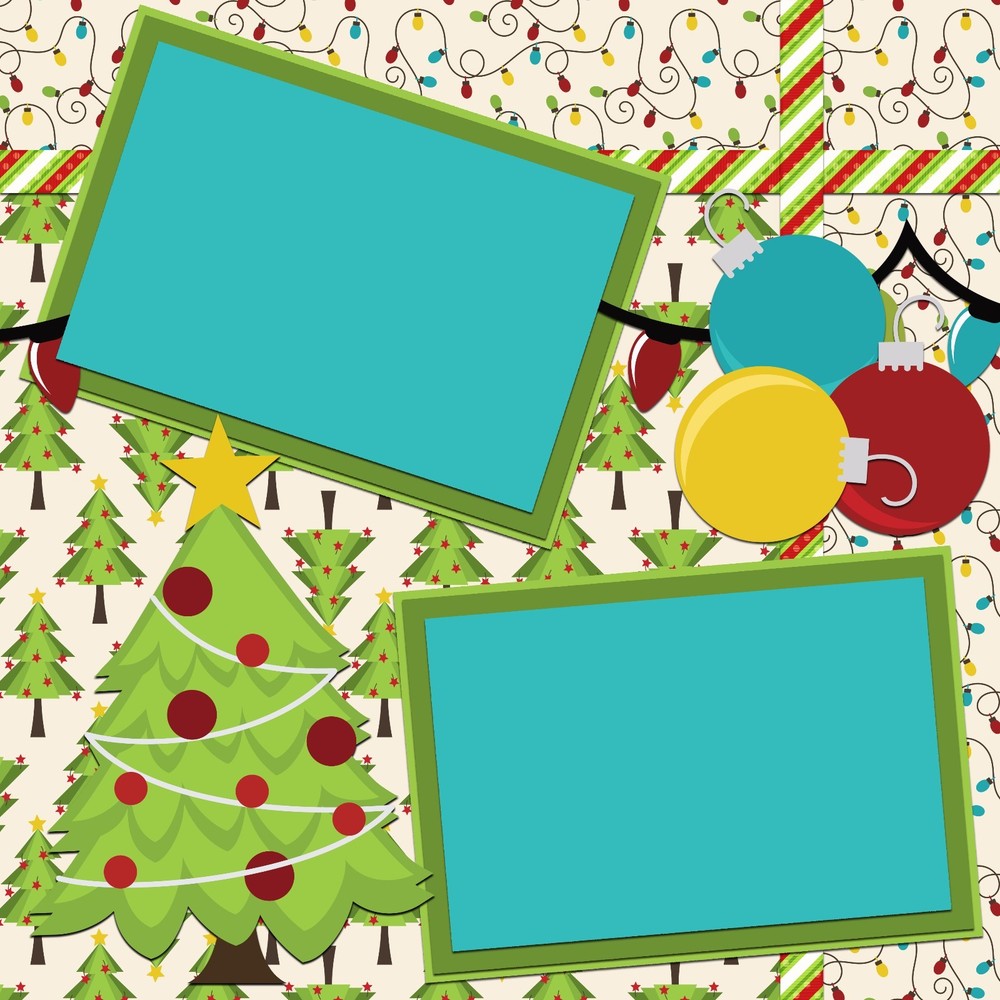DECORATING The TREE - 2 Premade Scrapbook Pages - EZ Layout 2168