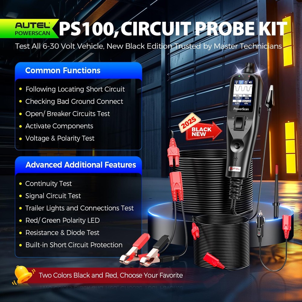 Autel PowerScan PS100 Diagnostic Electrical System 12/24V Circuit Tester Tool