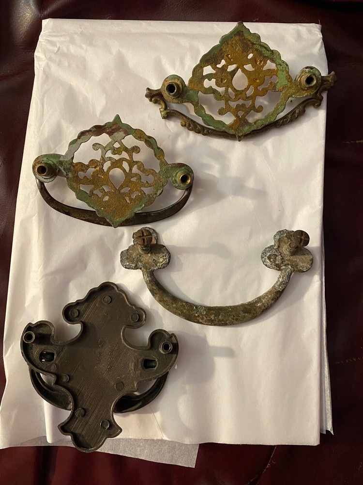 4 Different Vintage Drawer Pulls Handles Hardware Mid Century Modern