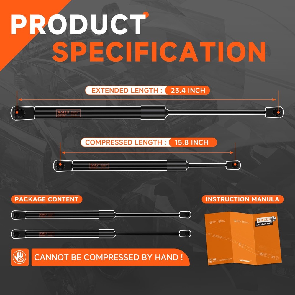 Trunk Struts, Rear Hatch Strut Replacement Lift Support Shocks Black