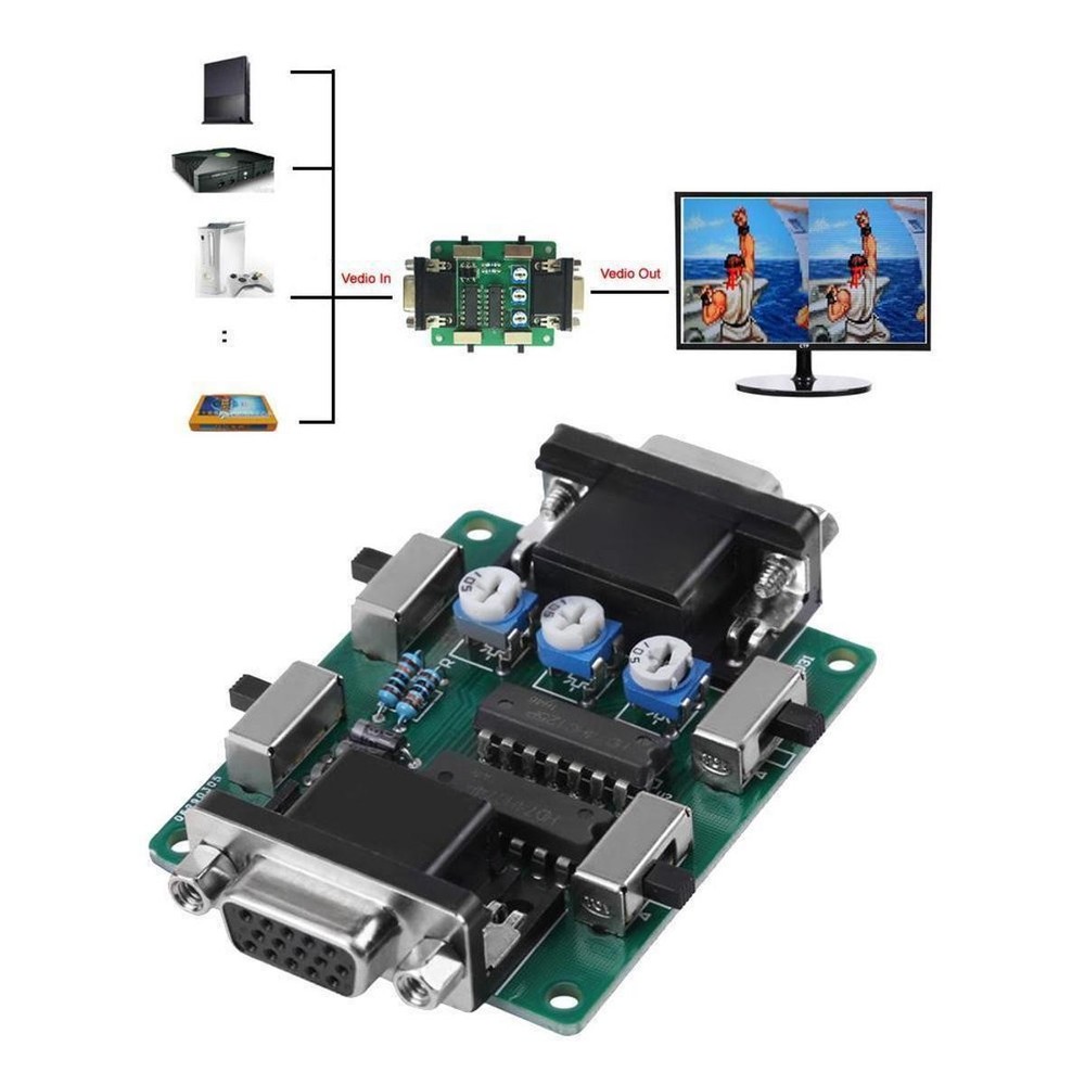 VC005 VGA Interface Screen Scanline Generator For Retro Games Arcade Machine B