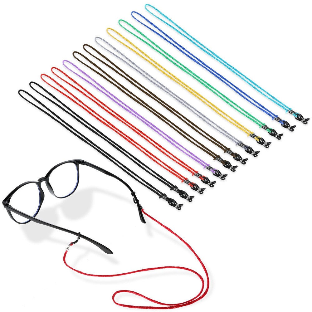 12 Pack Multicolored Eyeglasses Strap Eyewear Retainer Glasses Holder Strap