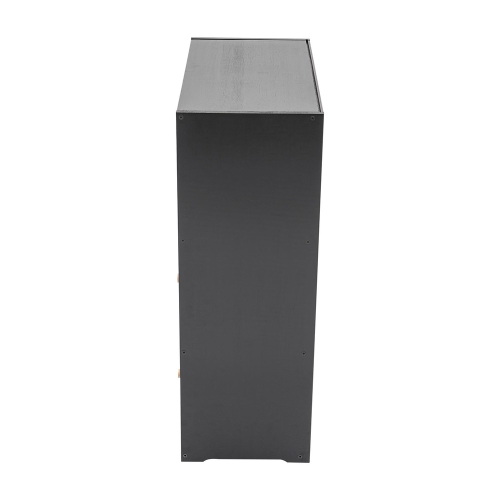 Stylish Black Storage Cabinet – Space-Saving Solution for Home Organization