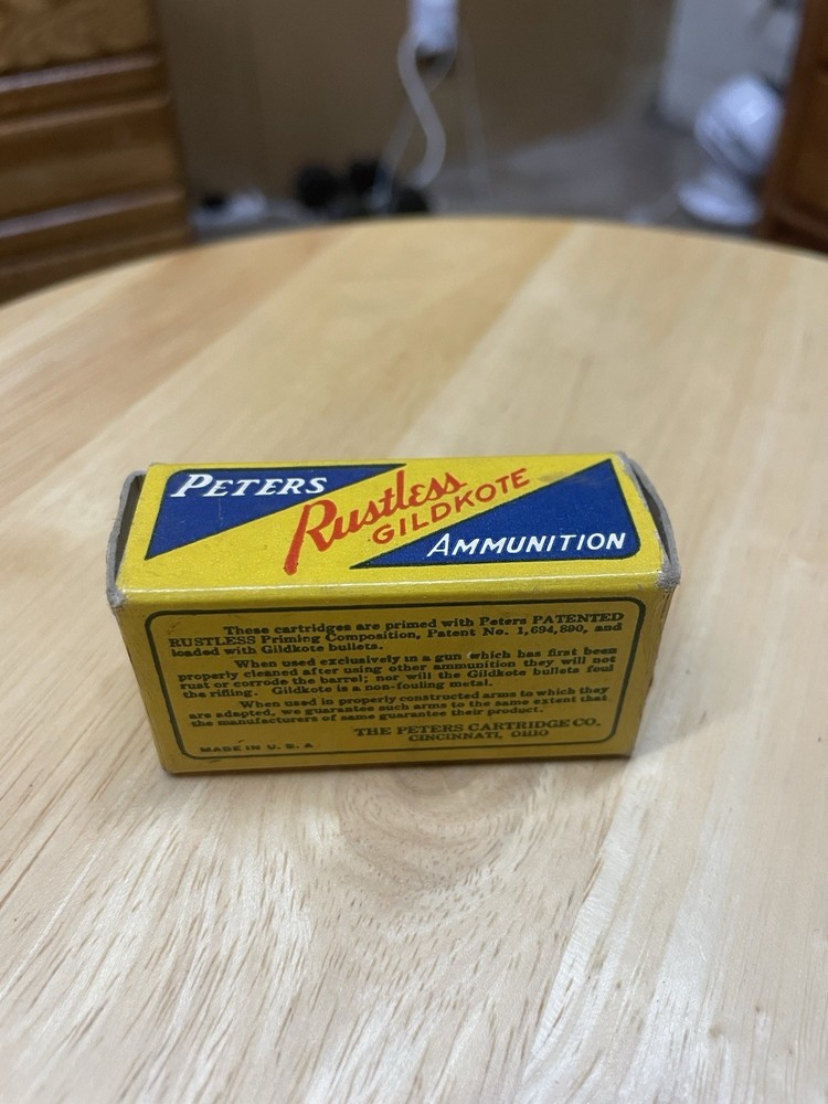 EMPTY Peters Rustless Gildkote .22 Long Cartridge Box- Great Condition