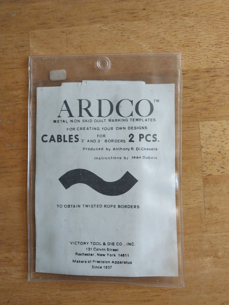 Ardco Cables Quilting templates