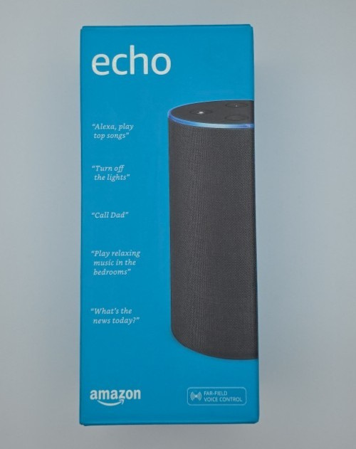 New Sealed Amazon Echo (2nd Generation) Smart Speaker Charcoal Fabric