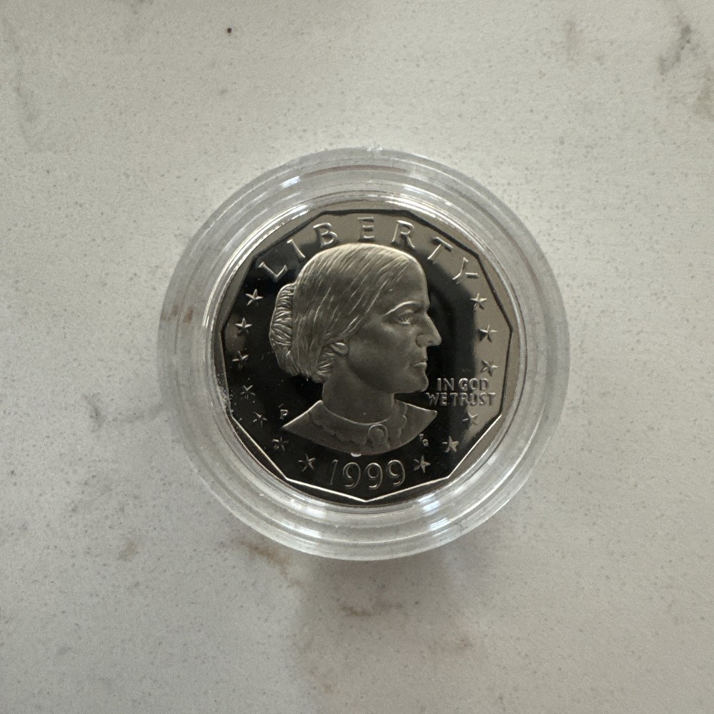 1999 Susan B. Anthony Proof Dollar Coin with Box