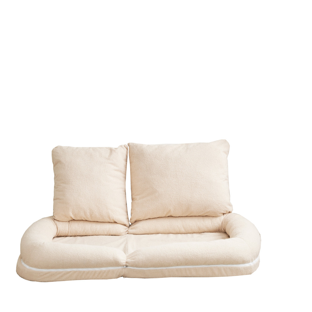 Triple Fold Down Sofa Bed Beige