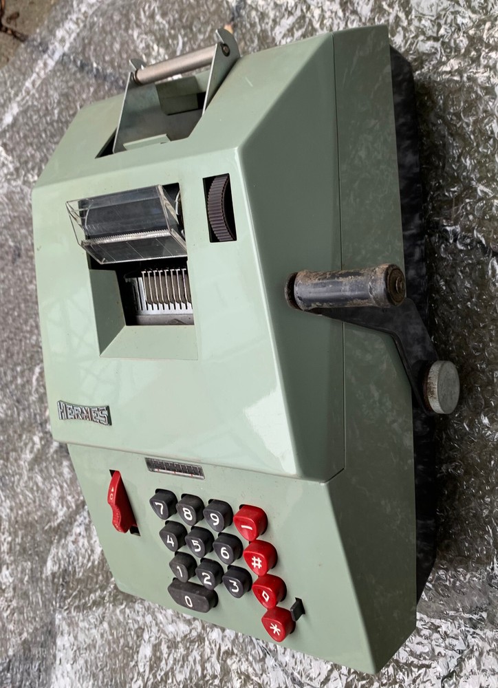 Vintage Calculator Hermes 108 Precise Adding Machine W. Germany in Nice Condition