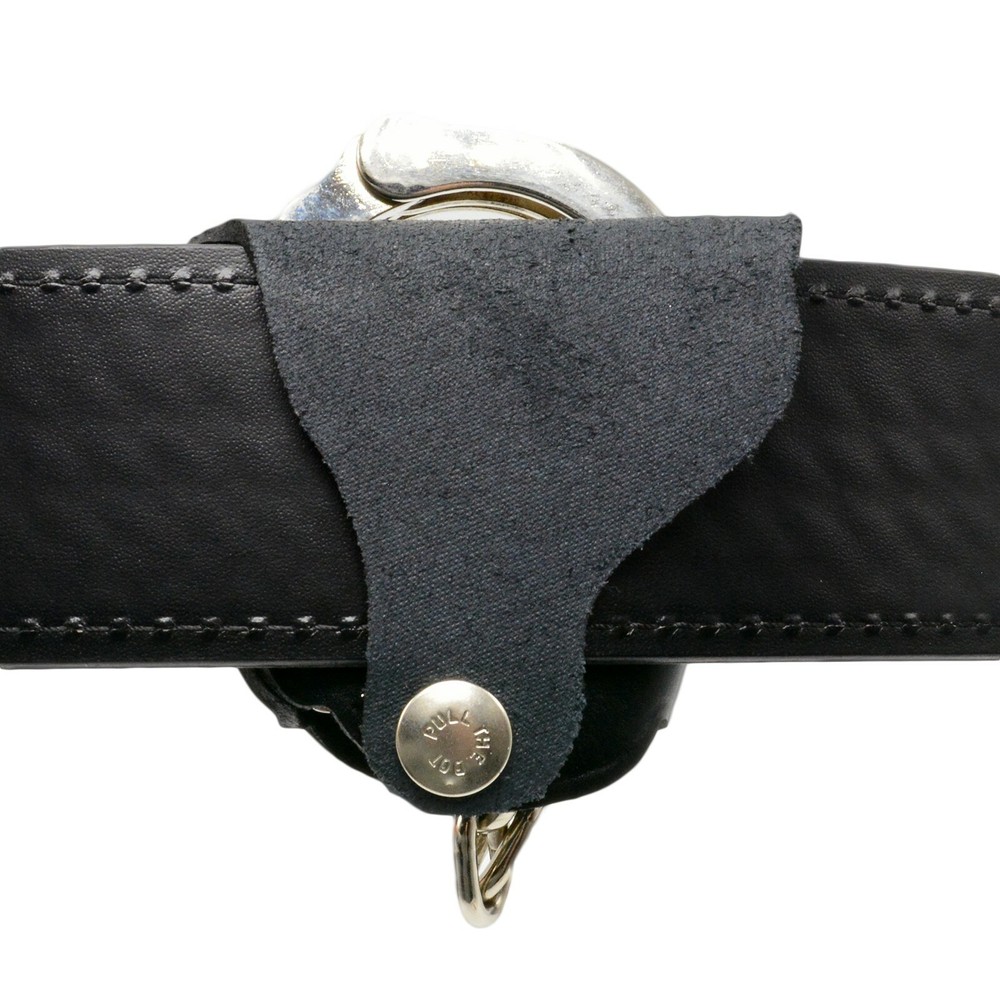 Perfect Fit Basketweave Quick Release ASP Handcuff Case Pouch Large Black Snap
