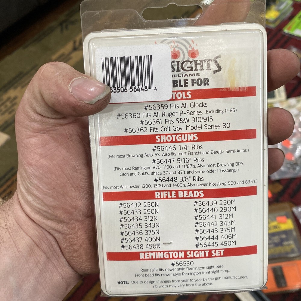 WILLIAMS™ FIRE SIGHT VENTILATED RIB WIDTH 3/8" 56448