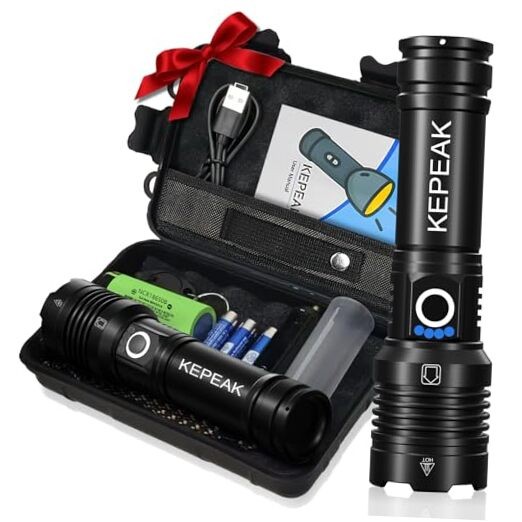 Rechargeable Flashlights, Super Bright Flash Lights, Powerful Flashlight