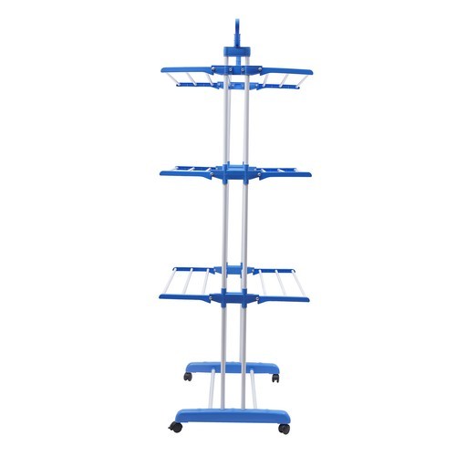 Heavy Duty Laundry Clothes Drying Rack Foldable Garment Rolling Dryer Hanger