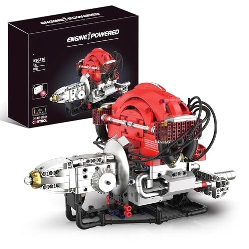 L4 Engine Building Set,Visible 4-Cylinder Engine Model Kit that Run with K96216