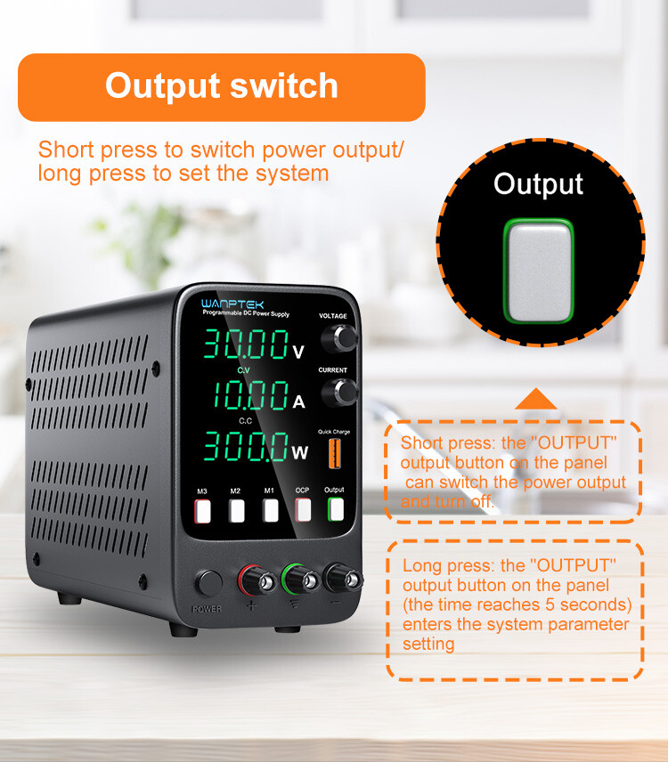 30V 5A Adjustable Lab DC Bench Power Supply Variable Switch Encoder Programmable