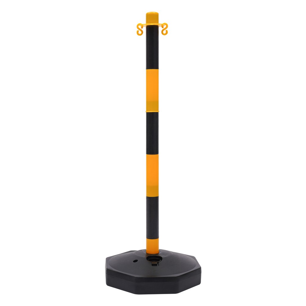 Portable 6pcs Parking Pole 33.5" Adjustable Delineator Post With Chains US ship